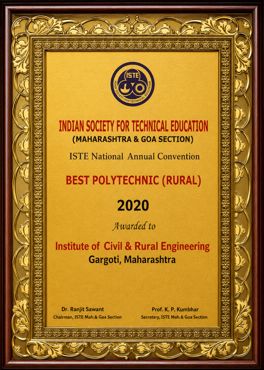 Best Rural Polytechnic Award Certificate